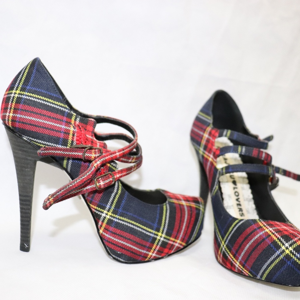 Harajuku lovers Platform Plaid Mary Jane